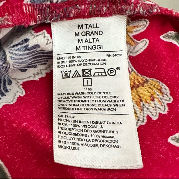 Red Floral Old Navy Dress - Picture 5 of 6